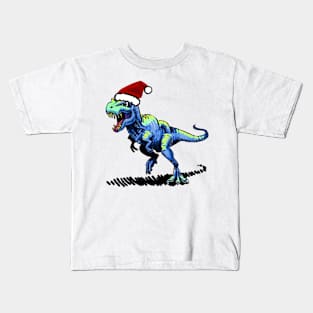 Christmas T-Rex Dinosaur Kids T-Shirt